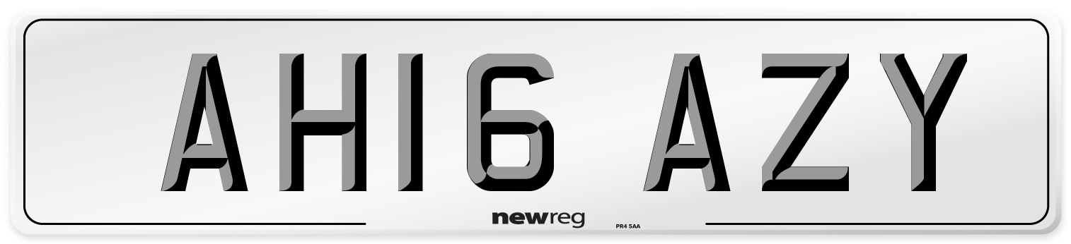 AH16 AZY Number Plate from New Reg